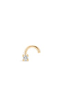 kosiner jewelry 14K Solid Gold Mini CZ Classic Twist Nose Ring