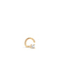 kosiner jewelry 14K Solid Gold Mini CZ Classic Twist Nose Ring