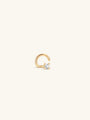 kosiner jewelry 14K Solid Gold Mini CZ Classic Twist Nose Ring