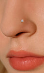 kosiner jewelry 14K Solid Gold Classic Mini CZ Nose Stud