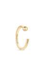 kosiner jewelry 14K Solid Gold Classic Smooth Round Ball Thin Hoop Nose Ring