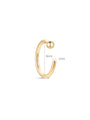 kosiner jewelry 14K Solid Gold Classic Smooth Round Ball Thin Hoop Nose Ring