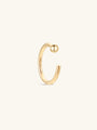 kosiner jewelry 14K Solid Gold Classic Smooth Round Ball Thin Hoop Nose Ring
