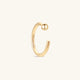 14K Solid Gold Classic Smooth Round Ball Thin Hoop Nose Ring
