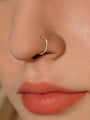 kosiner jewelry 14K Solid Gold Minimalist Seamless Hoop Nose Ring