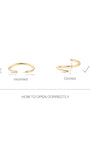Joias Kosiner Anel de nariz de argola minimalista em ouro maciço 14K sem costura