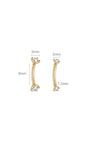 Kosiner Jewelry KOSINER 14K Solid Gold Simple Navel Piercing Stud