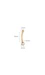 Kosiner Jewelry KOSINER 14K Solid Gold Classic Bezel Navel Piercing Stud