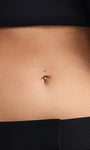 Kosiner Jewelry KOSINER 14K Solid Gold Classic Bezel Navel Piercing Stud