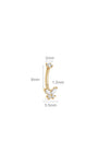 Kosiner Jewelry KOSINER 14K Solid Gold Delicate Butterfly Navel Piercing Stud