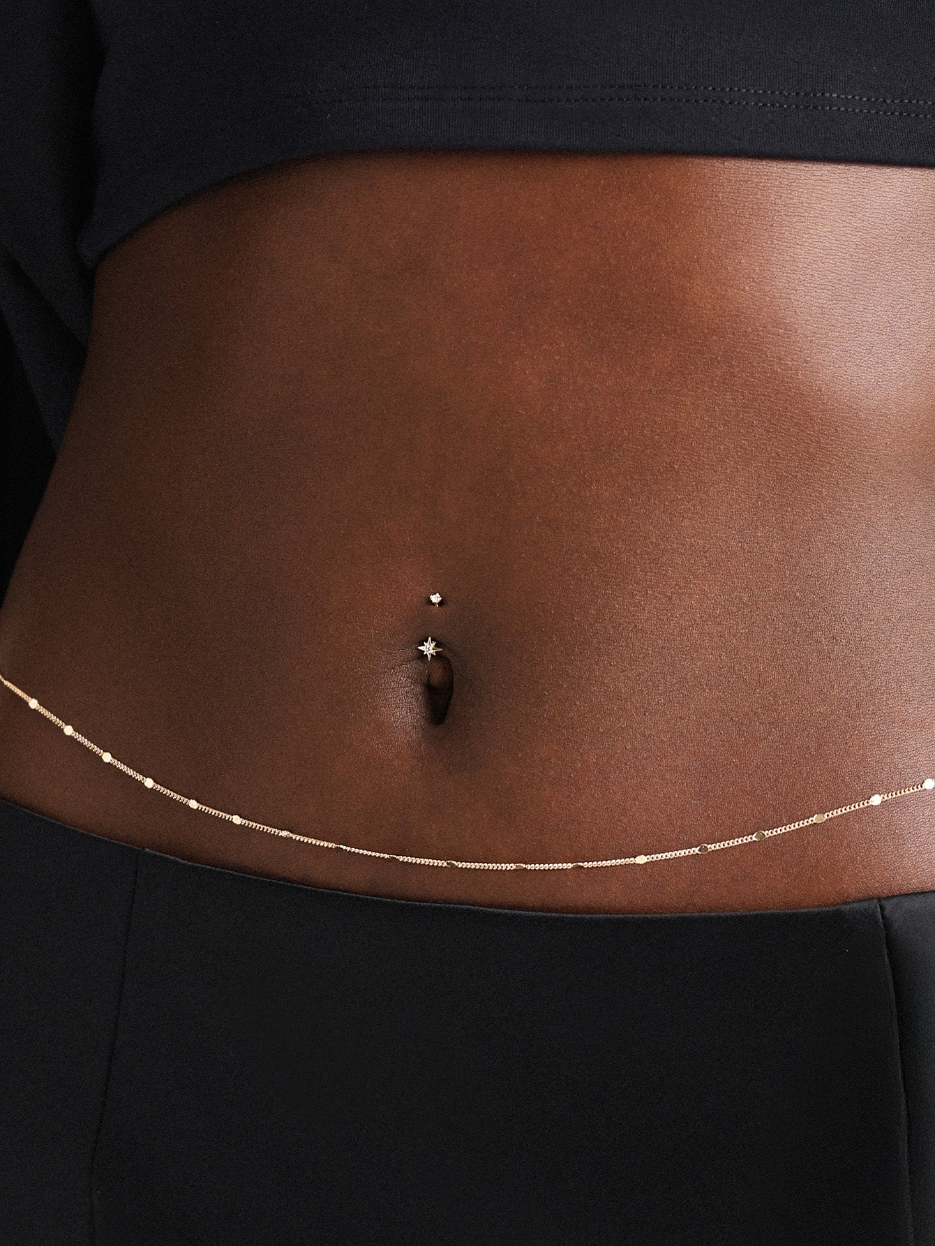 14K massief gouden achthoekige navelpiercing