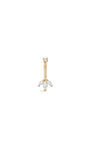 Kosiner Jewelry KOSINER 14K Solid Gold Delicate Marquise Trio Navel Piercing Stud