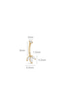 Kosiner Jewelry KOSINER 14K Solid Gold Delicate Marquise Trio Navel Piercing Stud