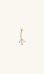 Kosiner Jewelry KOSINER 14K Solid Gold Delicate Marquise Trio Navel Piercing Stud