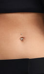 Kosiner Jewelry KOSINER 14K Solid Gold Delicate Marquise Trio Navel Piercing Stud