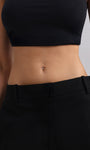 Kosiner Jewelry KOSINER 14K Solid Gold Classic Trinity Navel Piercing Stud