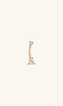 Kosiner Jewelry KOSINER 14K Solid Gold Classic Trinity Navel Piercing Stud