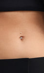 Kosiner Jewelry KOSINER 14K Solid Gold Classic Trinity Navel Piercing Stud