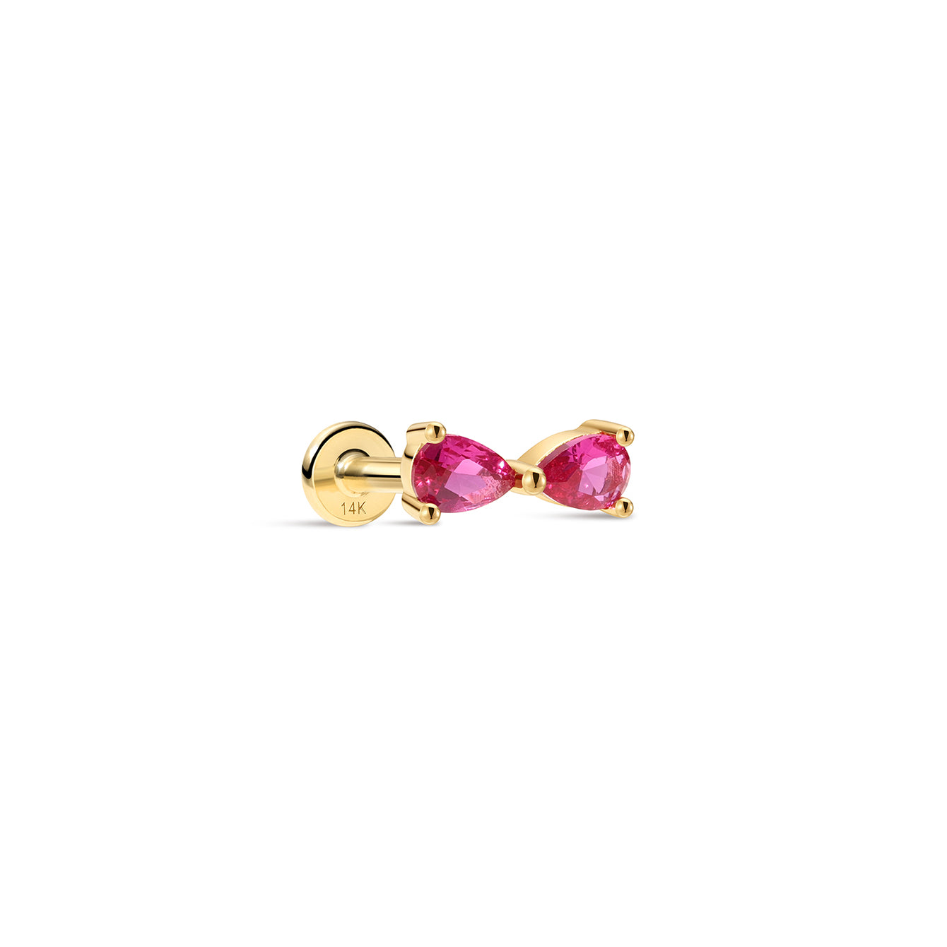 Kosiner Jewelry KOSINER Seaspritz 14K Solid Gold Bikini Flat Back Stud