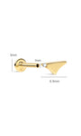 Kosiner Jewelry KOSINER Seaspritz 14K Solid Gold Bikini Flat Back Stud