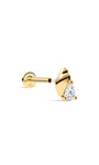 Kosiner Jewelry KOSINER Seaspritz 14K Solid Gold Beach Conch Flat Back Stud