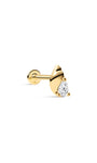 Kosiner Jewelry KOSINER Seaspritz 14K Solid Gold Beach Conch Flat Back Stud