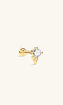 Kosiner Jewelry KOSINER Seaspritz 14K Solid Gold Ice Cream Flat Back Stud