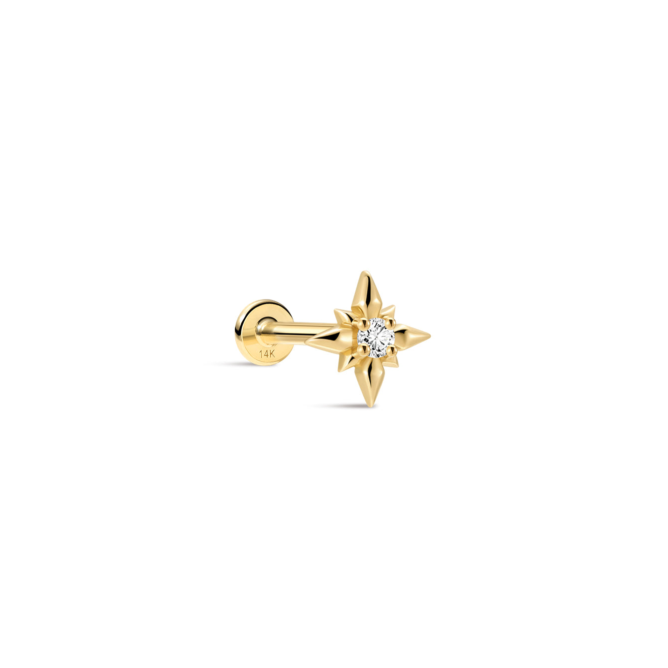 Mini Étoile Eight-Point Flatback in 14k Solid Gold