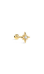 Kosiner Jewelry KOSINER Étoile 14K Solid Gold Classic Octagonal Star Flat Back Stud