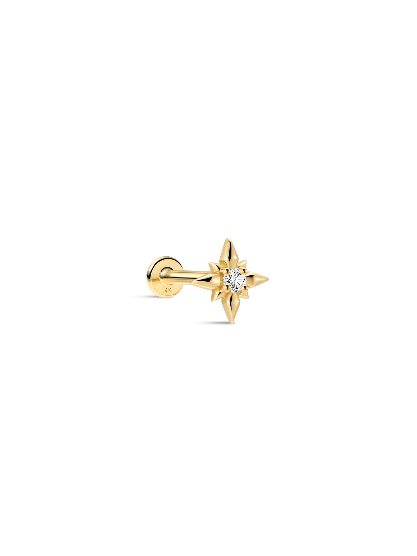 Mini Étoile Eight-Point Flatback in 14k Solid Gold