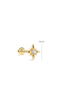 Kosiner Jewelry KOSINER Étoile 14K Solid Gold Classic Octagonal Star Flat Back Stud