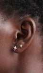 Kosiner Jewelry KOSINER Étoile 14K Solid Gold Classic Octagonal Star Flat Back Stud