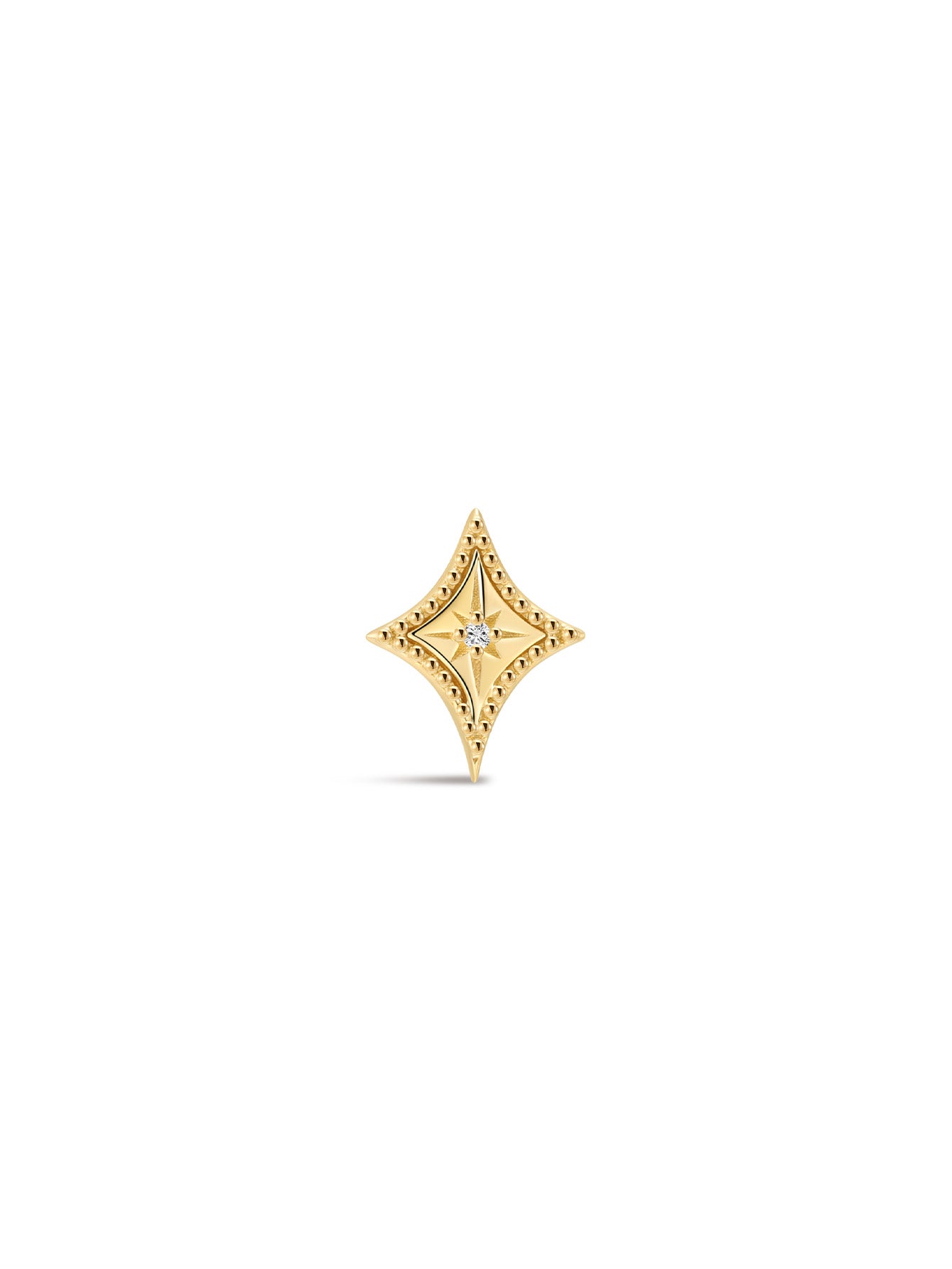 Étoile Flatback Stud in 14k Solid Gold