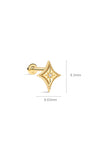 Kosiner Jewelry KOSINER Étoile 14K Solid Gold Delicate Star Flat Back Stud