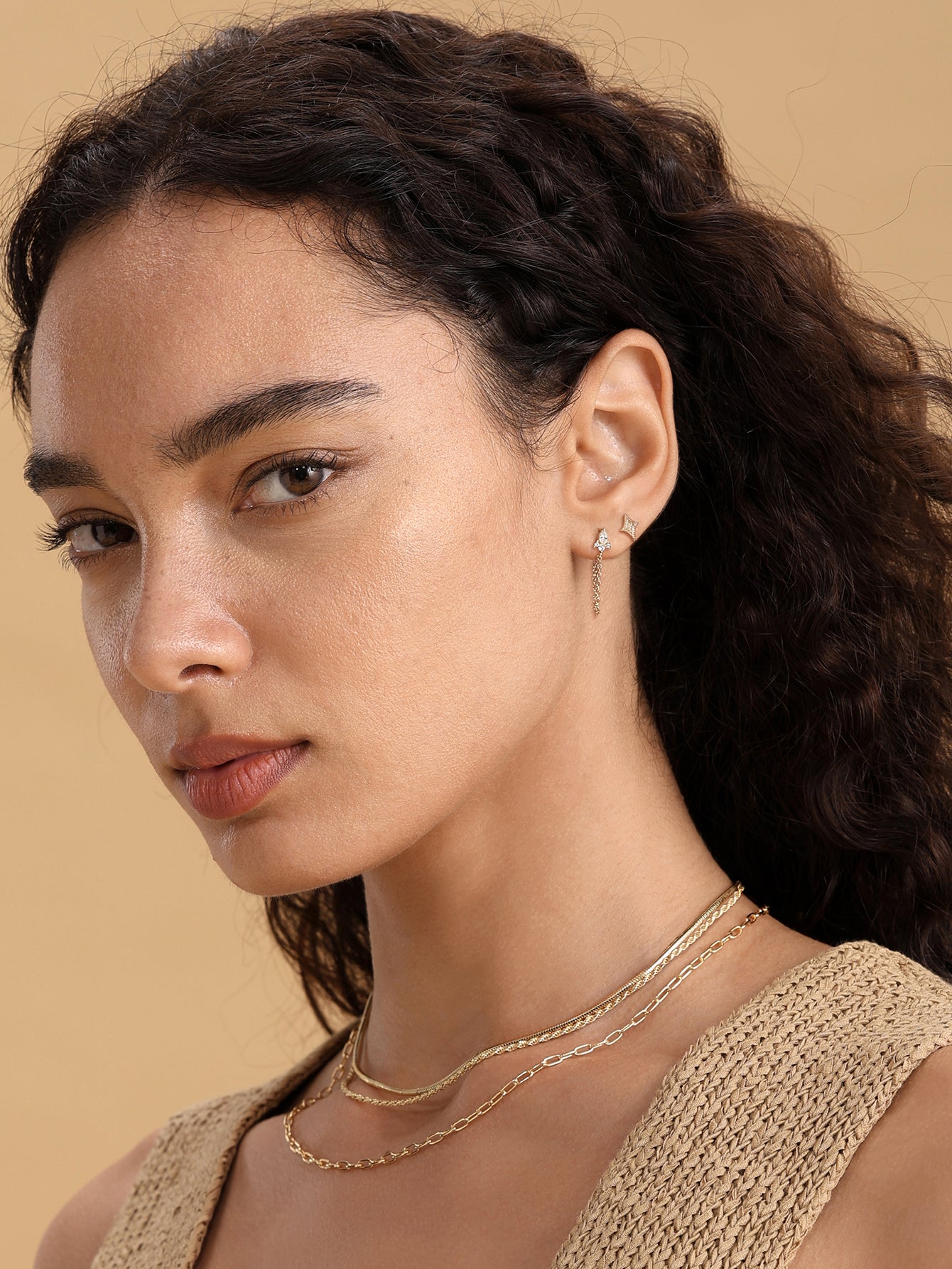 Étoile Flatback Stud in 14k Solid Gold