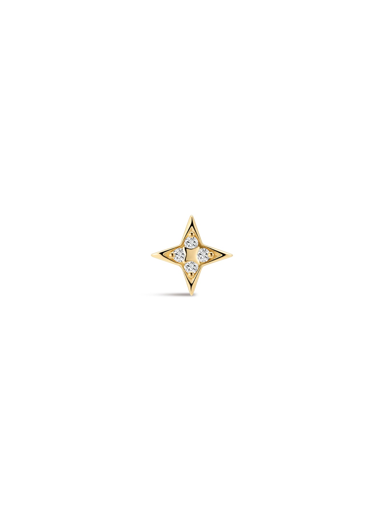 Mini Étoile Flatback Stud in 14k Solid Gold