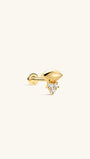 Kosiner Jewelry KOSINER Prism 14K Solid Gold Geometric Flat Back Stud