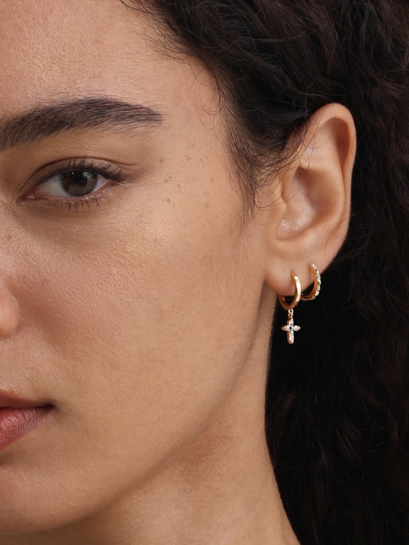 18K Gold Vermeil Prism Geometric Hoops