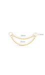Kosiner Jewelry KOSINER 14K Solid Gold Simple Double - Layer Chain Pendant Charm
