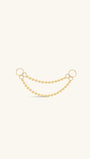 Spheres Double Chain Charm In 14K Solid Gold