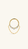 Kosiner Jewelry KOSINER Prism 14K Solid Gold Elegant Chain Pendant Hoop