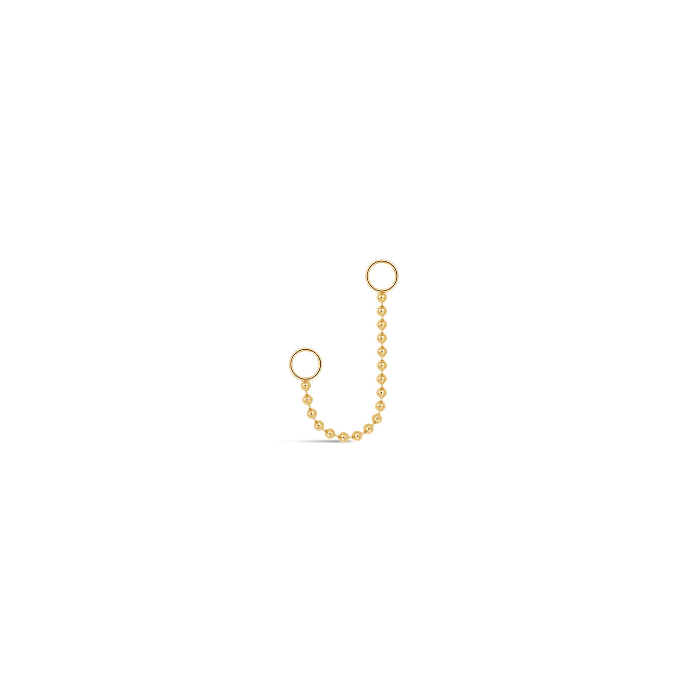 Spheres Chain Charm In 14K Solid Gold