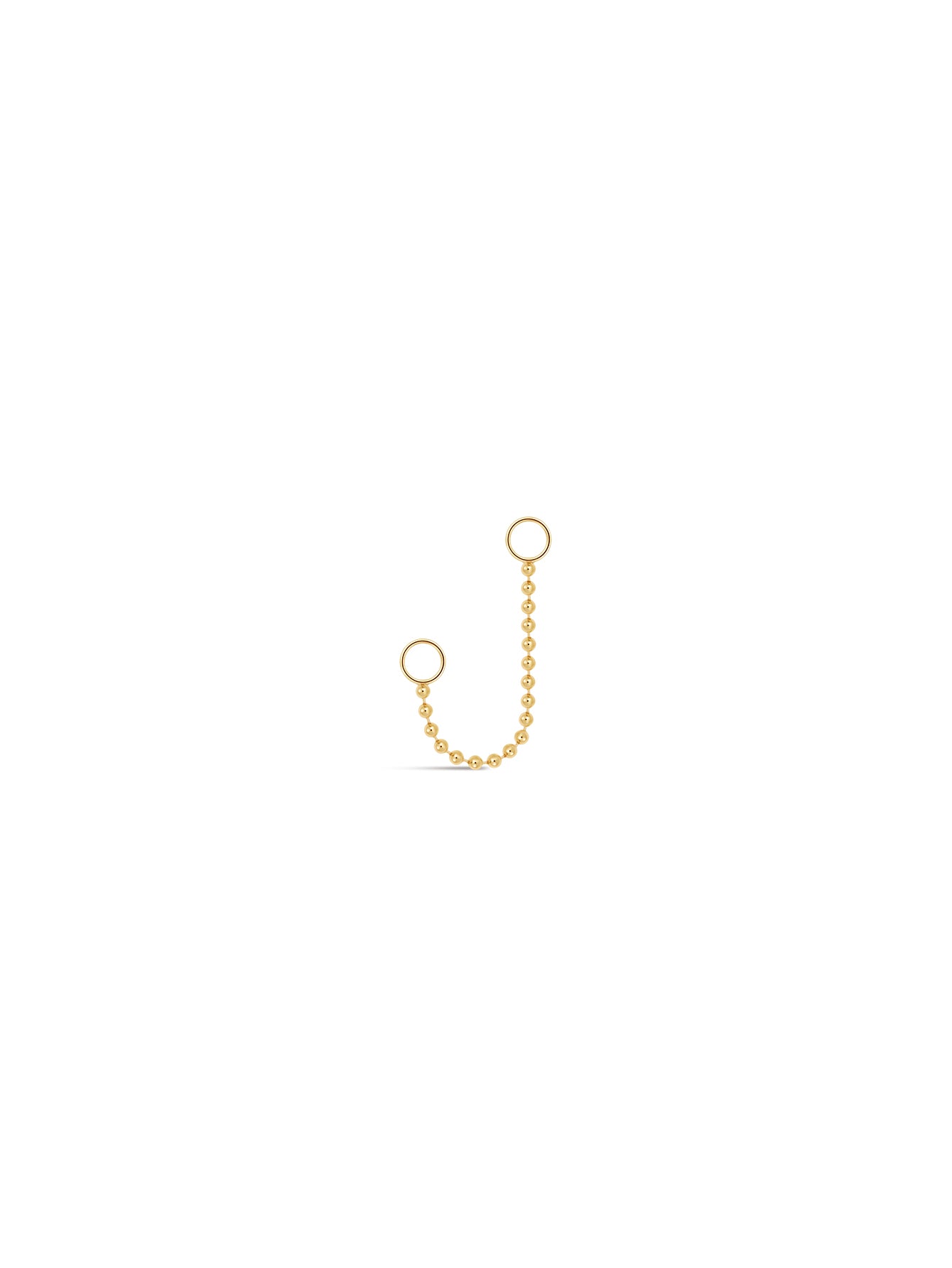 Spheres Chain Charm In 14K Solid Gold