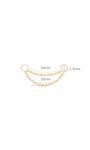 Kosiner Jewelry KOSINER 14K Solid Gold Baby Rolo Double Chain Pendant Charm