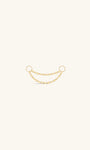Kosiner Jewelry KOSINER 14K Solid Gold Baby Rolo Double Chain Pendant Charm