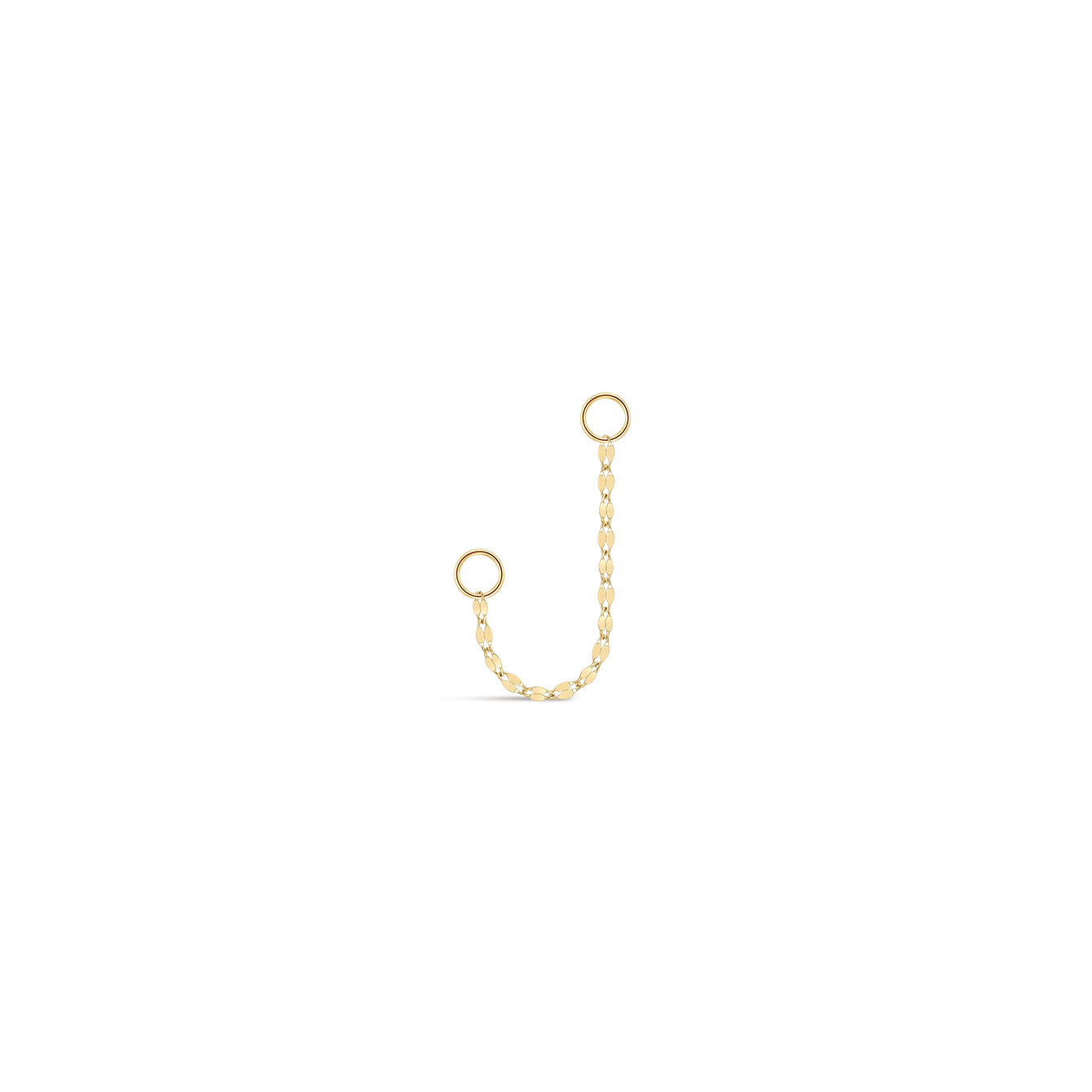 Baby Rolo Chain Charm In 14K Solid Gold
