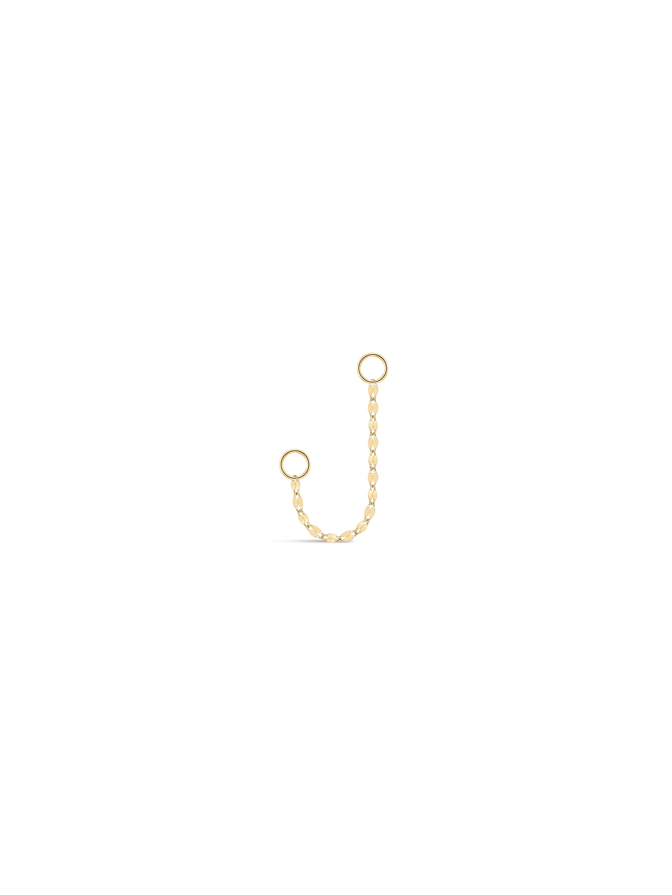 Baby Rolo Chain Charm In 14K Solid Gold