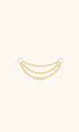 kosiner jewelry Double Box Chain Charm In 14K Solid Gold