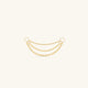 Double Box Chain Charm In 14K Solid Gold