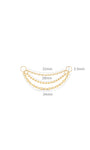 kosiner jewelry Double Box Chain Charm In 14K Solid Gold